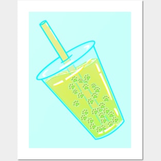 Jelly toe bean boba tea Posters and Art